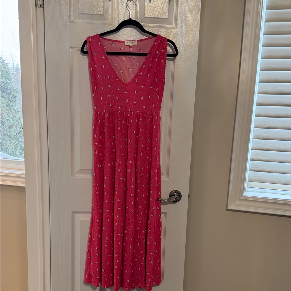 Jessica Simpson Pink Floral Midi Dress